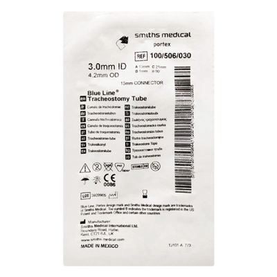 Tracheostomy Tube 3.0 (Portex), Pack of 1