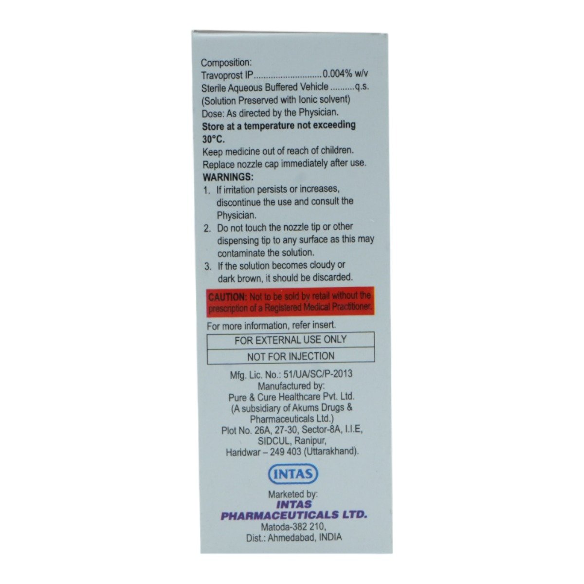 Travotas 0.004% Eye Drop 3 ml, Pack of 1 EYE DROPS Travotas 0.004% Eye Drop 3 ml, Pack of 1 EYE DROPS