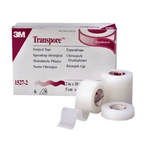 3M Transpore Surgical Tape 1527-2, 5 cm x 9.14 m, 1 Count