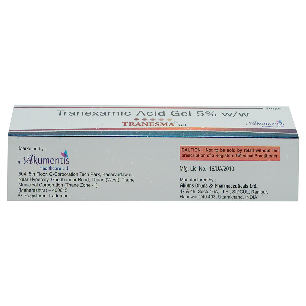 Tranesma Gel 30 gm, Pack of 1 Gel Tranesma Gel 30 gm, Pack of 1 Gel