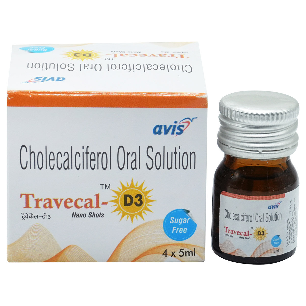 Travecal D3 Nano Shots Sugar Free Oral Solution 5 ml, Pack of 1 Travecal D3 Nano Shots Sugar Free Oral Solution 5 ml, Pack of 1
