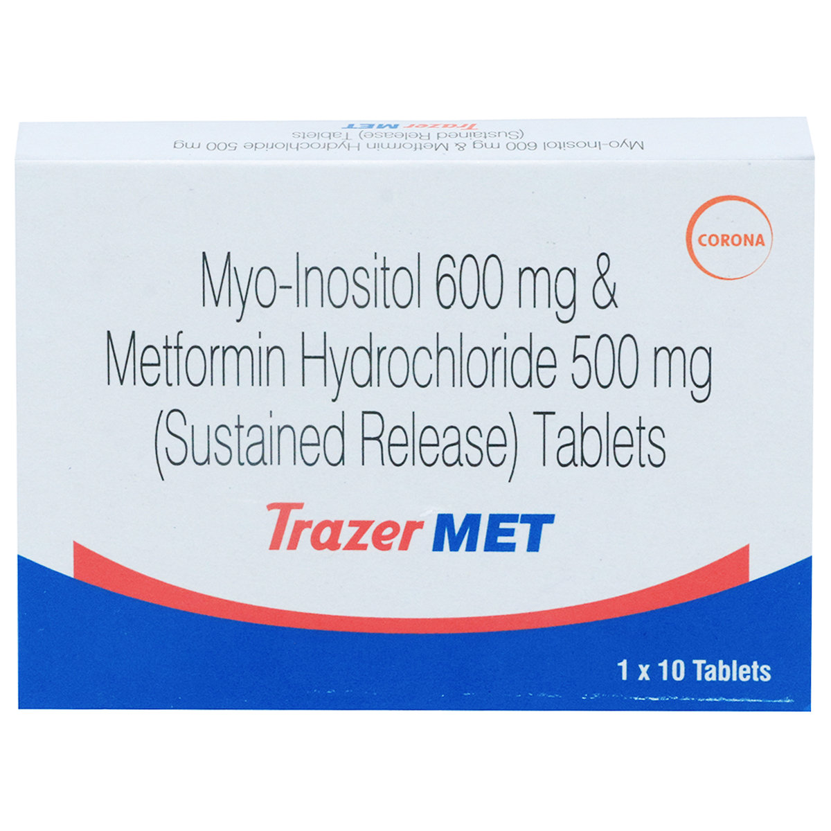 Trazer Met Tablet 10's, Pack of 10 TabletS Trazer Met Tablet 10's, Pack of 10 TabletS
