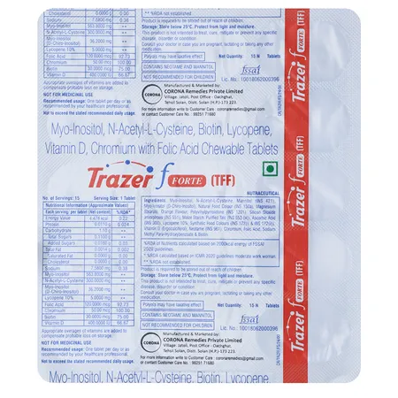 Trazer F Forte Chewable Tablet 15's