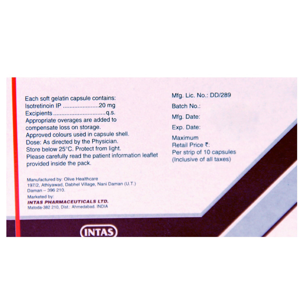 Tretiva-20 Capsule 10's, Pack of 10 CAPSULES Tretiva-20 Capsule 10's, Pack of 10 CAPSULES