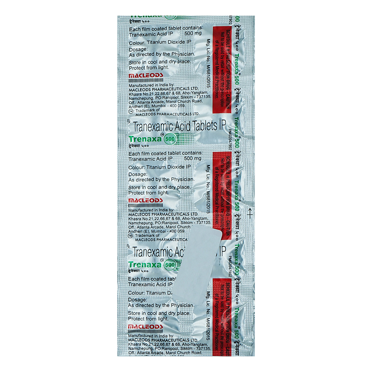 Trenaxa 500 Tablet 10's, Pack of 10 TABLETS Trenaxa 500 Tablet 10's, Pack of 10 TABLETS