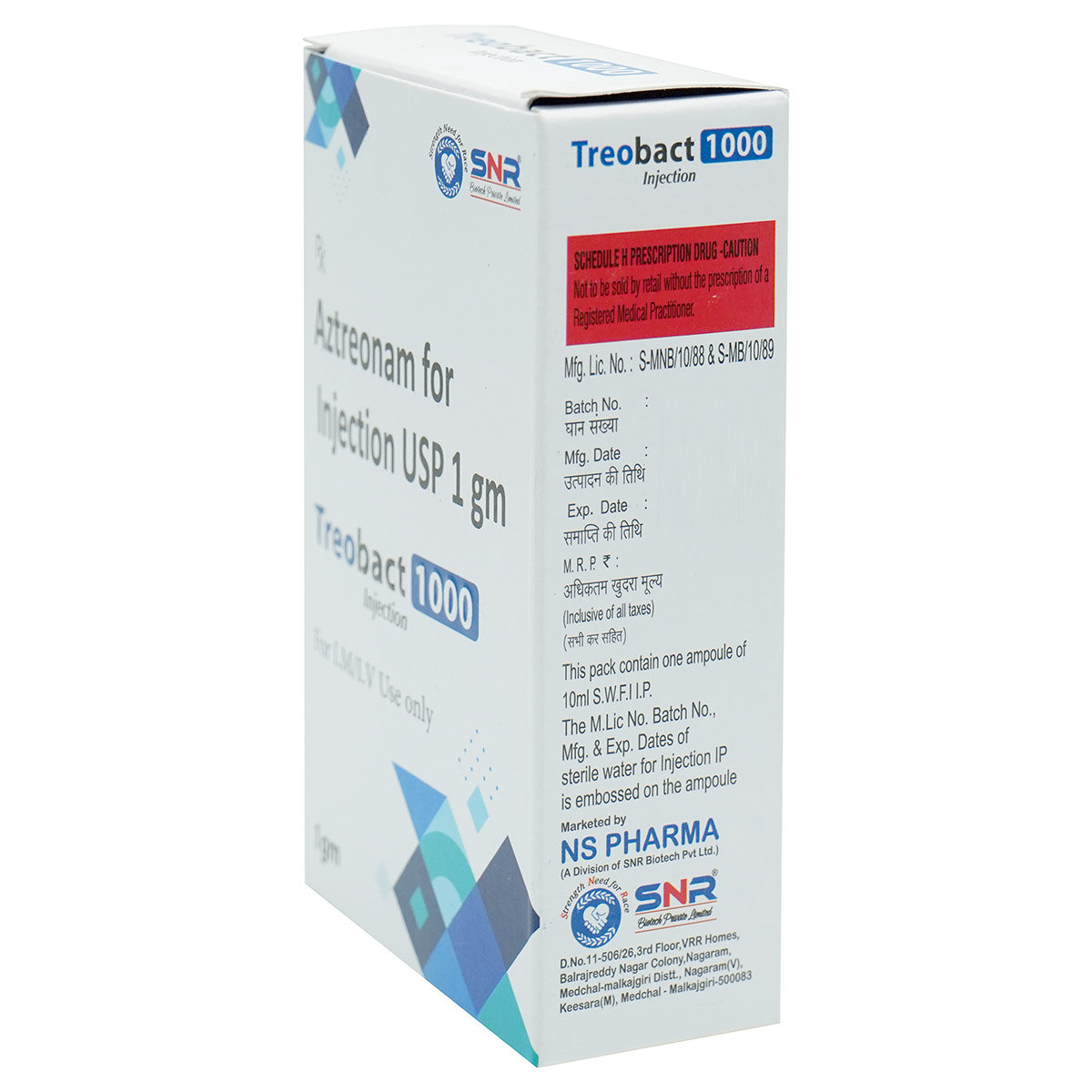 Treobact 1000 Injection 1's, Pack of 1 Injection Treobact 1000 Injection 1's, Pack of 1 Injection