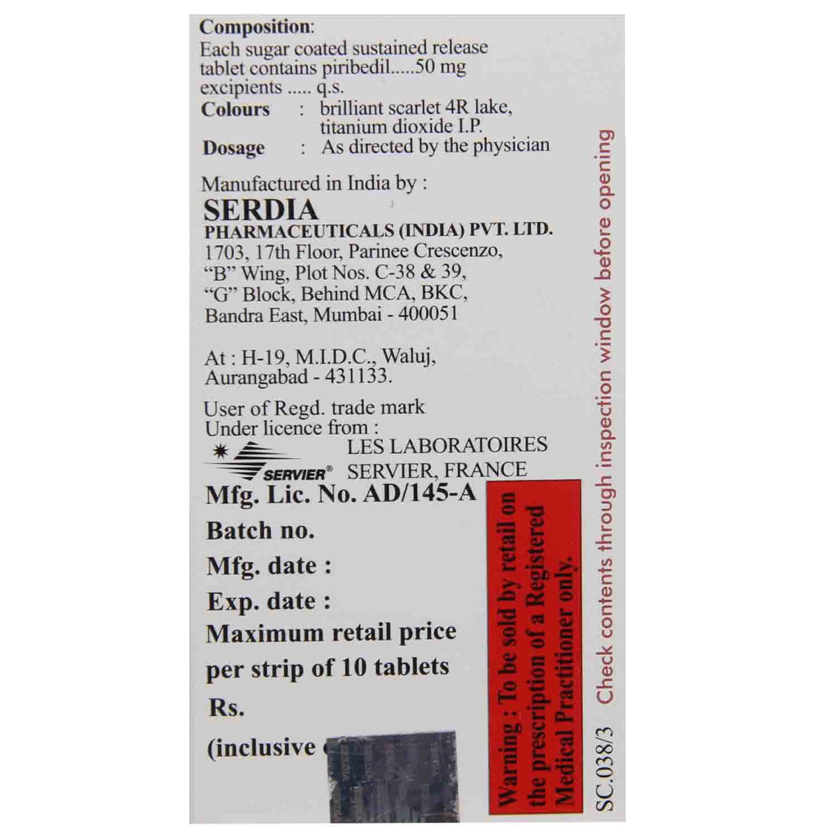 Trivastal LA Tablet 10's, Pack of 10 TabletS Trivastal LA Tablet 10's, Pack of 10 TabletS