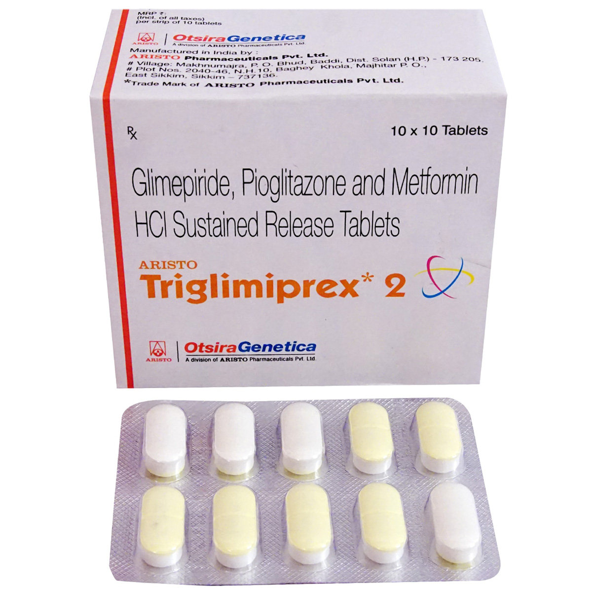 Triglimiprex 2 Tablet 10's, Pack of 10 TABLETS Triglimiprex 2 Tablet 10's, Pack of 10 TABLETS