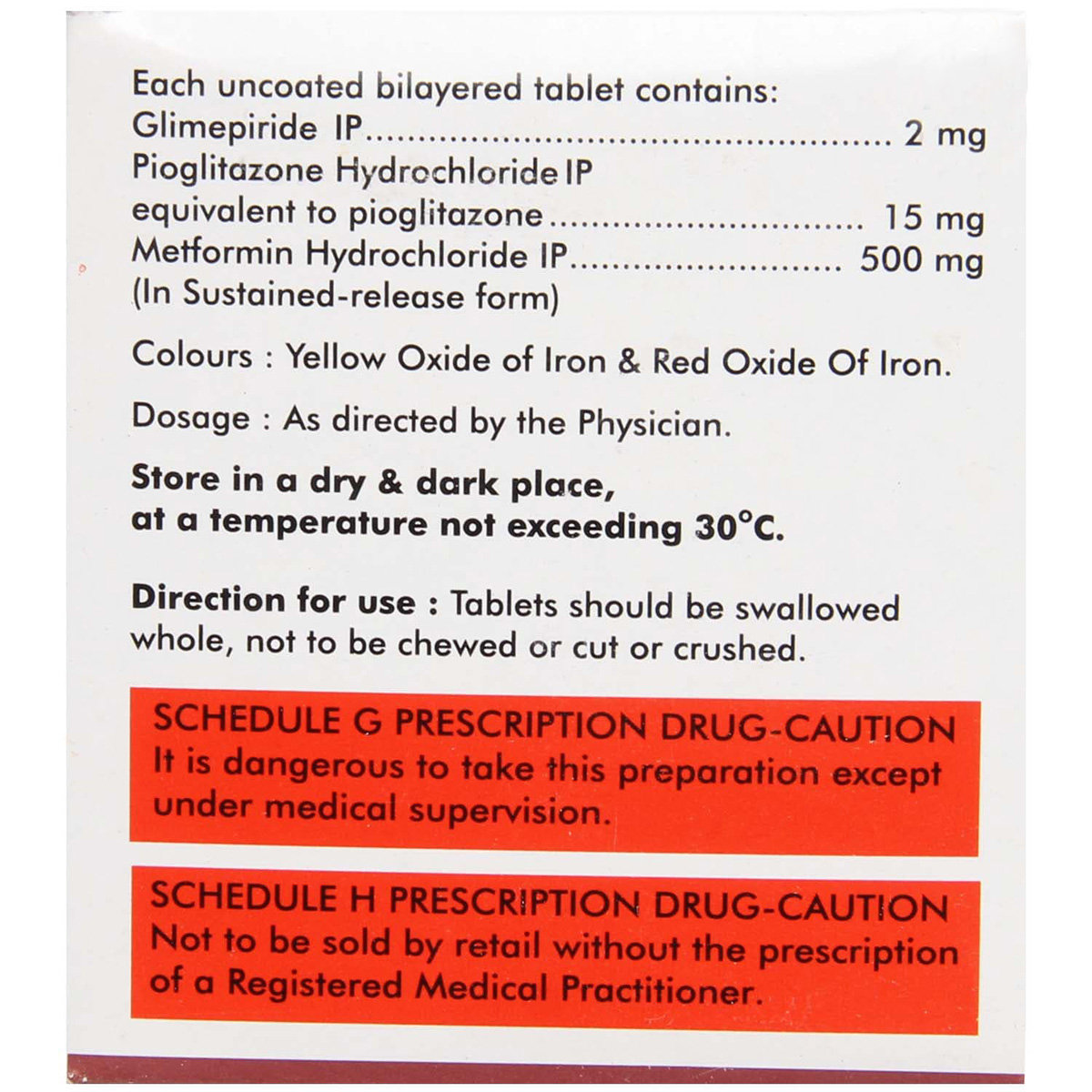 Tripride-2 Tablet 15's, Pack of 15 TABLETS Tripride-2 Tablet 15's, Pack of 15 TABLETS