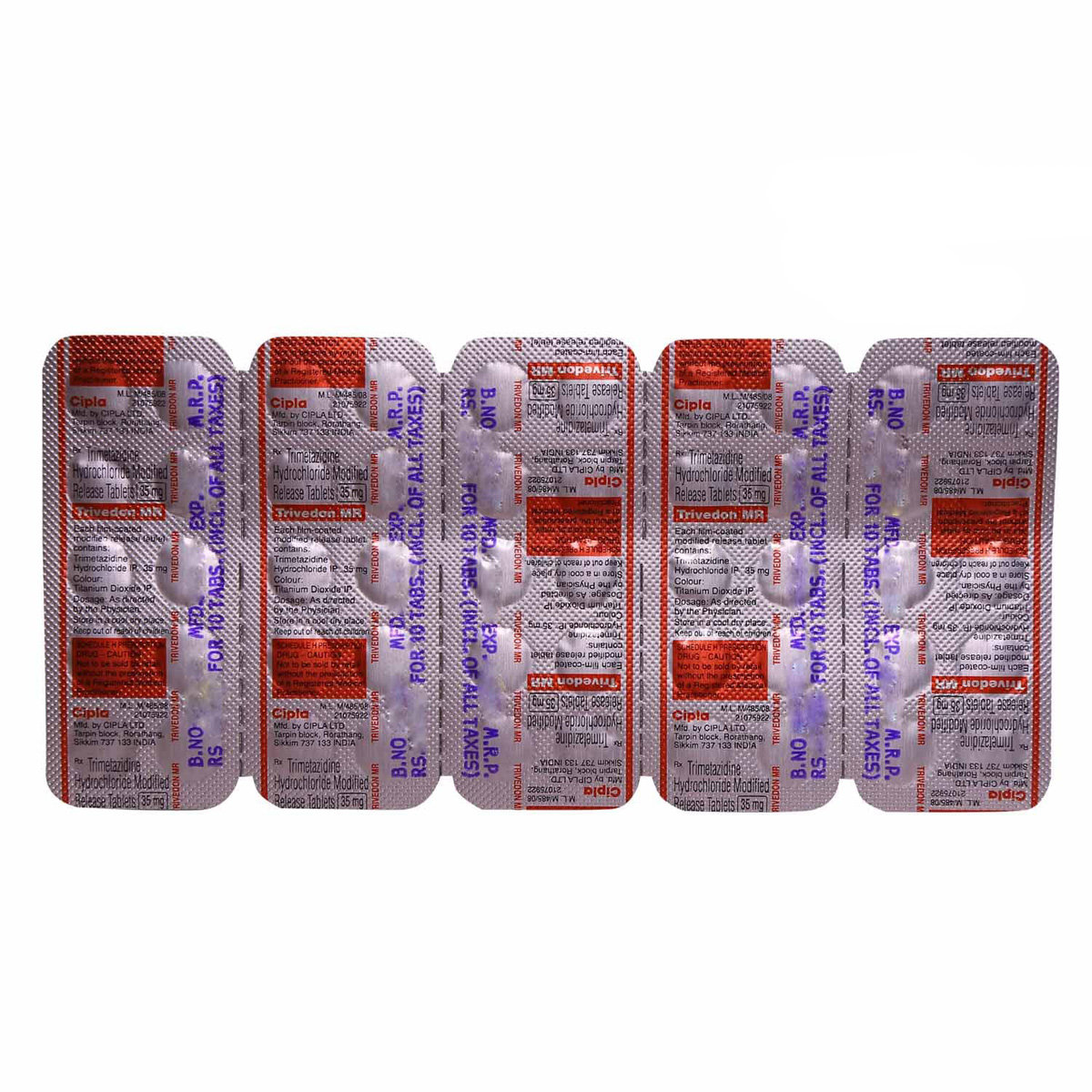 Trivedon MR Tablet 10's, Pack of 10 TABLETS Trivedon MR Tablet 10's, Pack of 10 TABLETS
