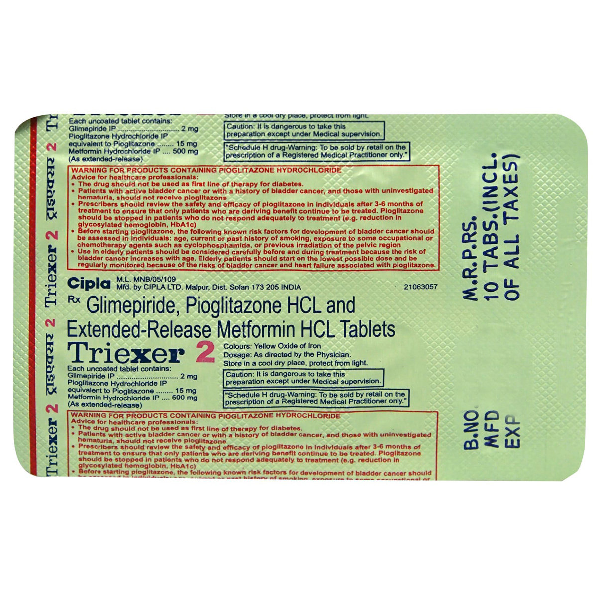 Triexer 2 Tablet 10's, Pack of 10 TABLETS Triexer 2 Tablet 10's, Pack of 10 TABLETS