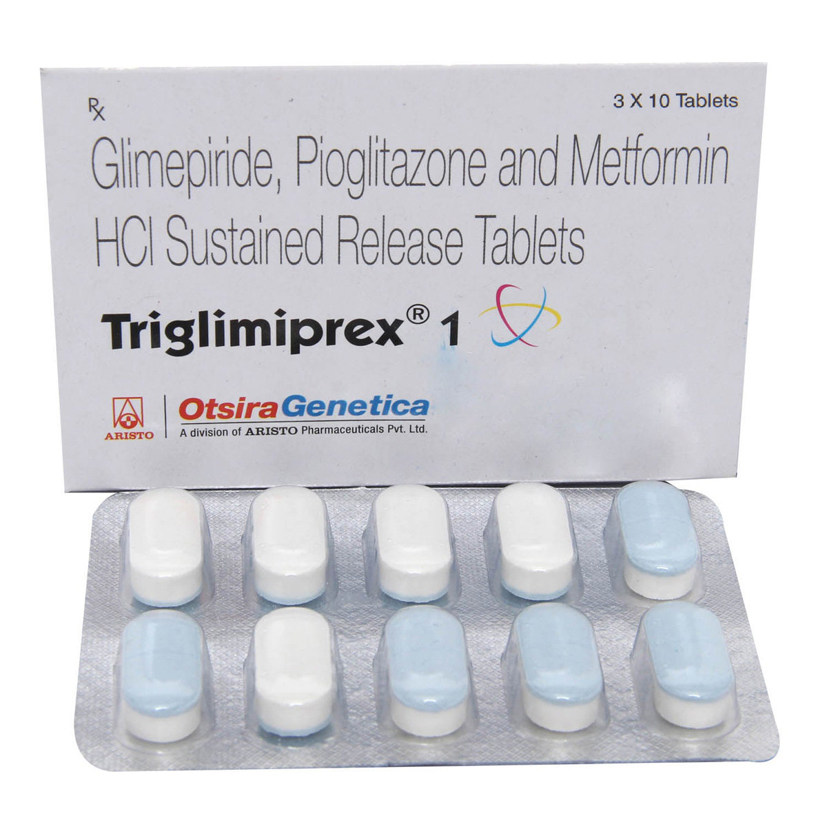 Triglimiprex 1 Tablet 10's, Pack of 10 TABLETS Triglimiprex 1 Tablet 10's, Pack of 10 TABLETS