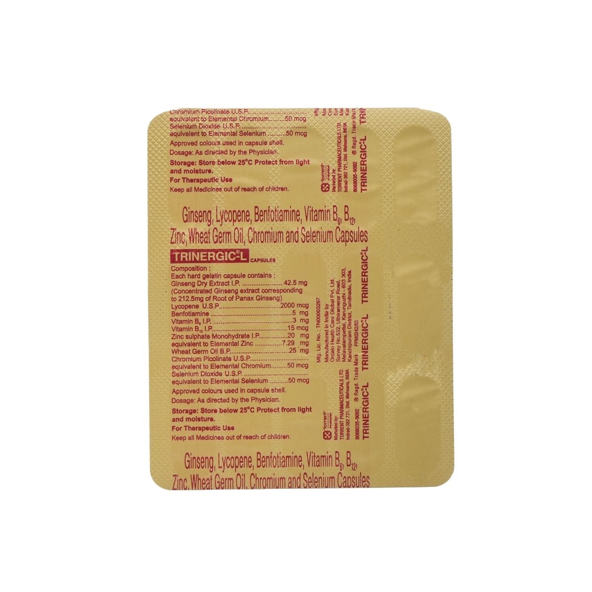 Trinergic L Capsule 15's, Pack of 15 Trinergic L Capsule 15's, Pack of 15