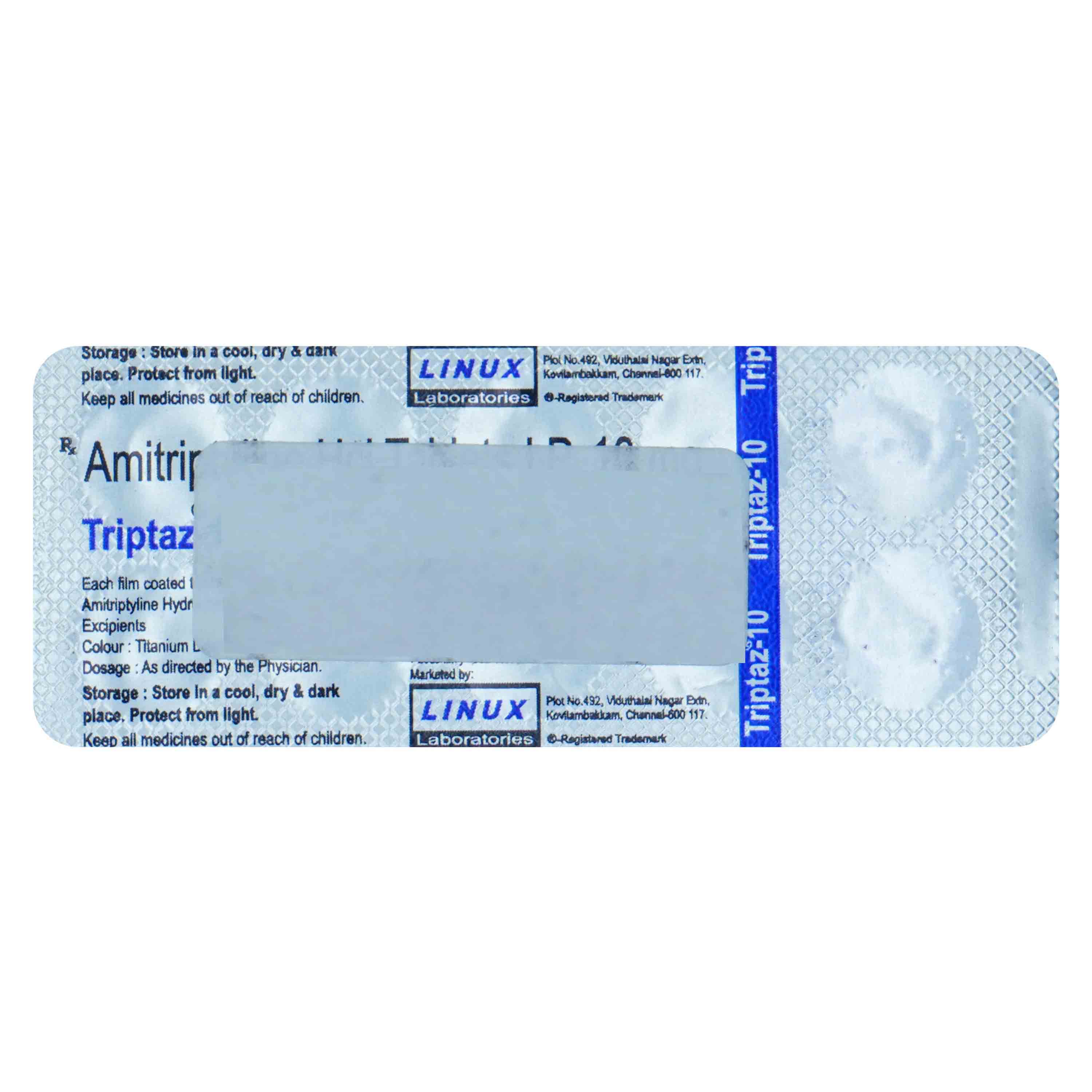 Triptaz 10 Tablet 10's, Pack of 10 TABLETS Triptaz 10 Tablet 10's, Pack of 10 TABLETS