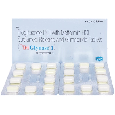 Tri Glynase 1 Tablet 10's, Pack of 10 TABLETS