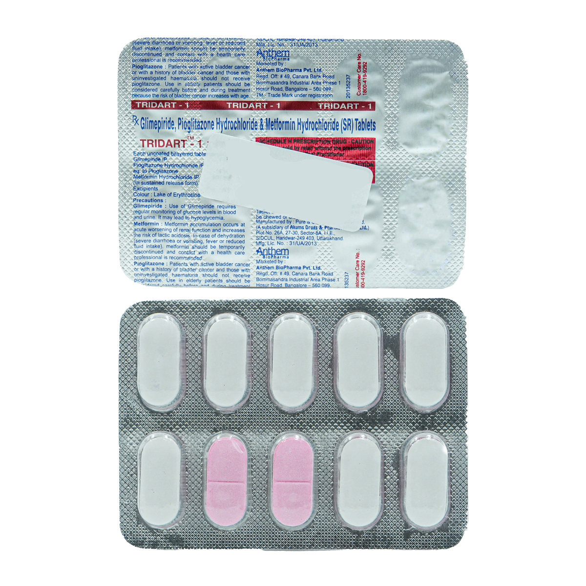 Tridart-1 Tablet 10's, Pack of 10 TABLETS Tridart-1 Tablet 10's, Pack of 10 TABLETS