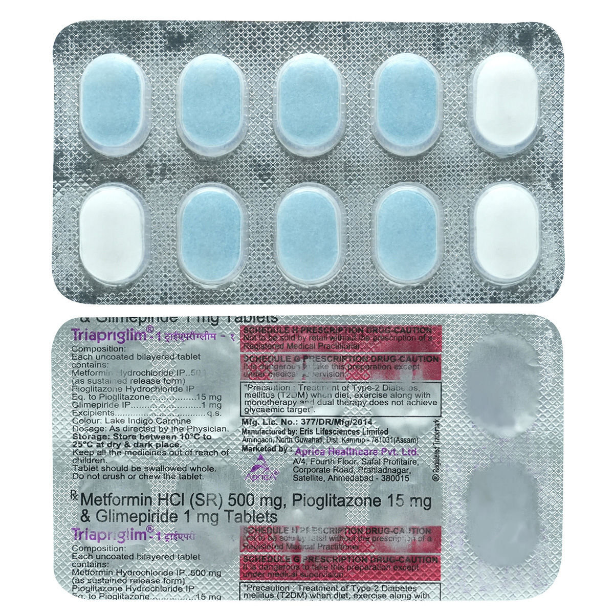 TRIAPRIGLIM 1MG TABLET Price, Uses, Side Effects, Composition - Apollo ...