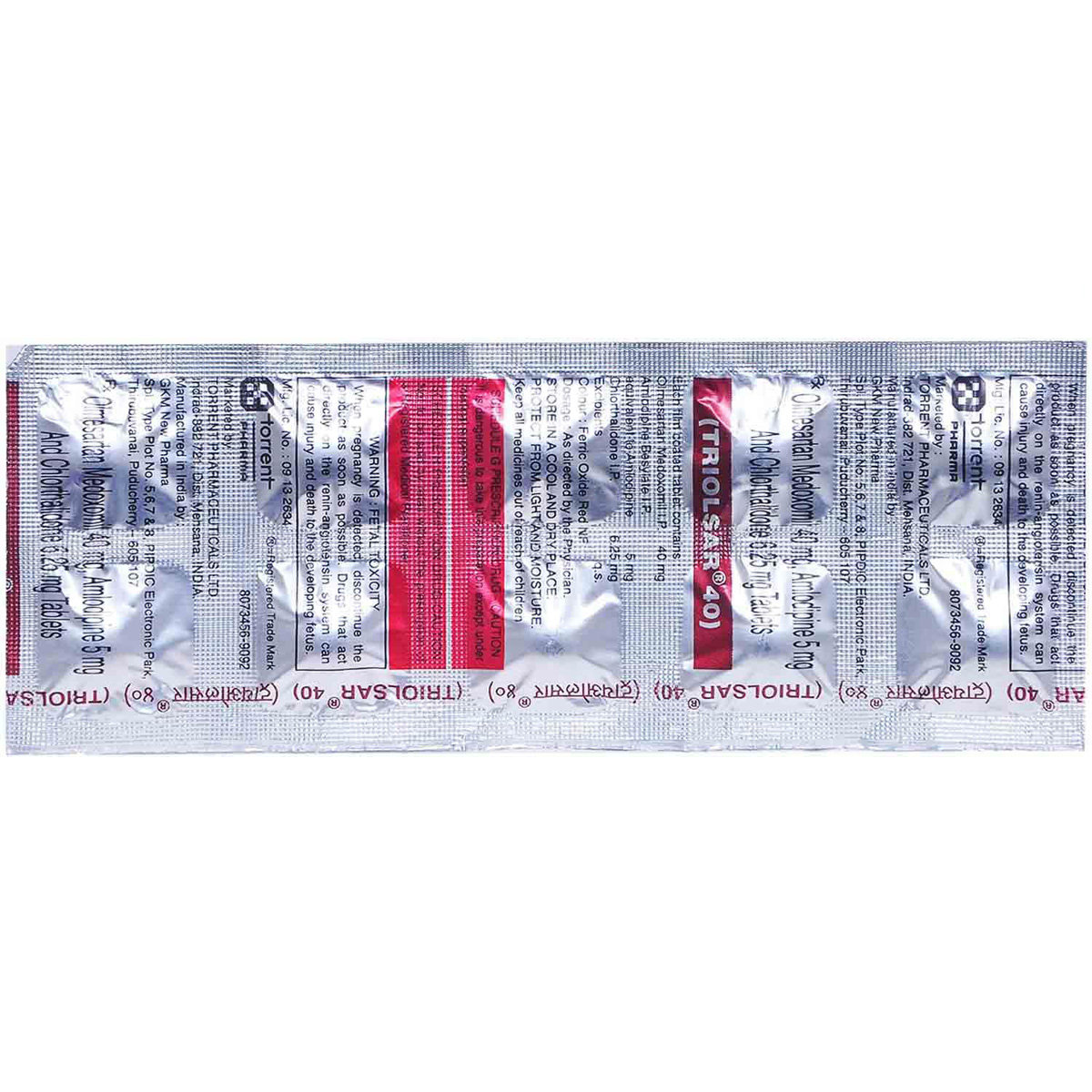 Triolsar 40 Tablet 10's, Pack of 10 TABLETS Triolsar 40 Tablet 10's, Pack of 10 TABLETS
