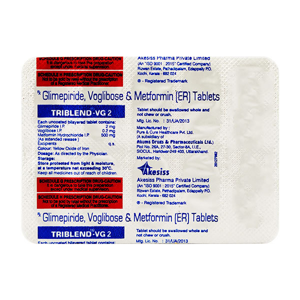 Triblend VG 2 Tablet 10's, Pack of 10 Triblend VG 2 Tablet 10's, Pack of 10