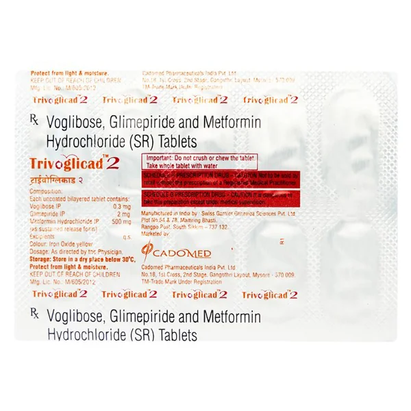 Trivoglicad 2 Tablet 10's, Pack of 10 TABLETS