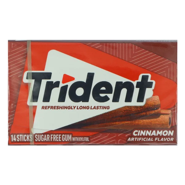 Trident Cinnamon Sugar Free Gum, 14 Sticks, Pack of 1