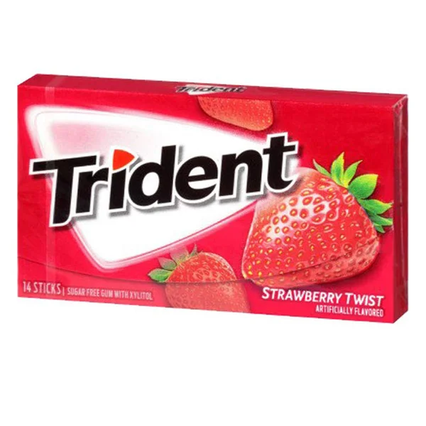 Trident Island Berry Lime Sugar Free Gum, 14 Sticks, Pack of 1