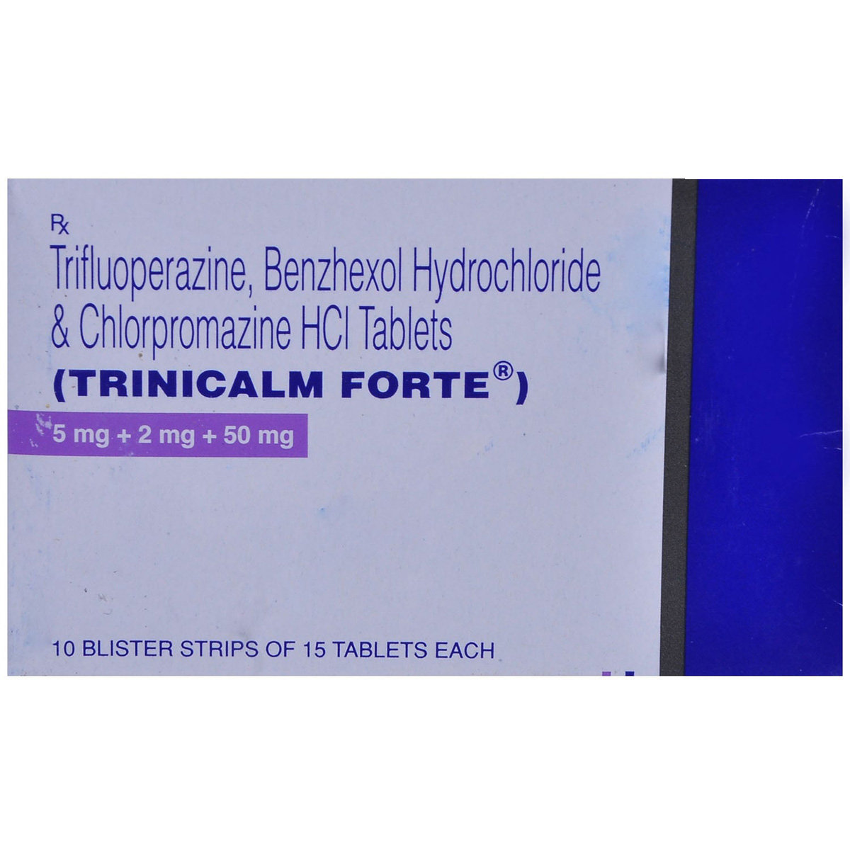 Trinicalm Forte 5 mg/2 mg/50 mg Tablet 15's Trinicalm Forte 5 mg/2 mg/50 mg Tablet 15's