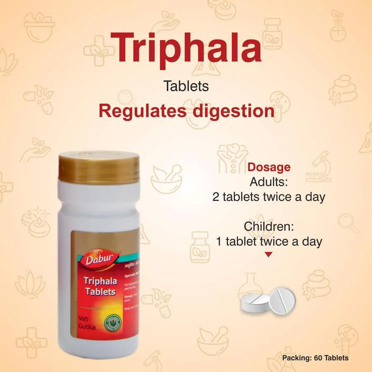 Dabur Triphala, 60 Tablets Price, Uses, Side Effects, Composition