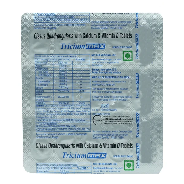 Tricium Max Tablet 15's