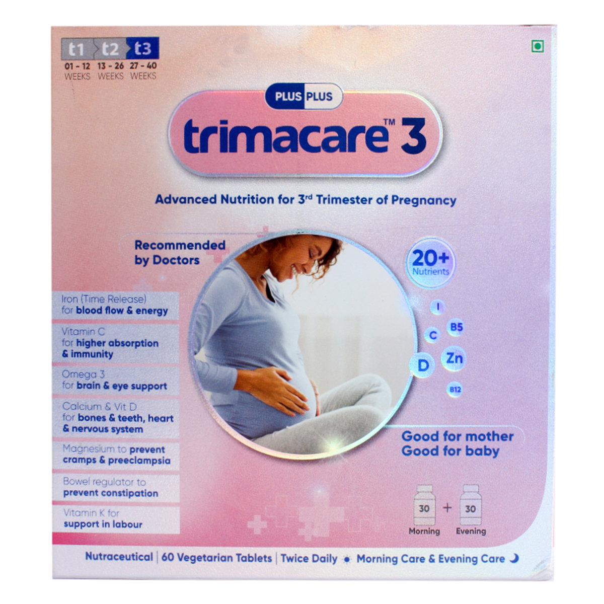 Trimacare 3 Plusplus Tablet 2x30's, Pack of 1 Trimacare 3 Plusplus Tablet 2x30's, Pack of 1