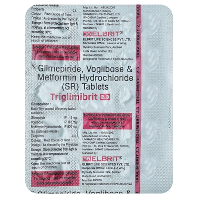 Triglimibrit 2.3 Tablet 15's, Pack of 15 TabletS