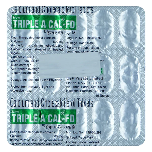 Triple A Cal-FD New Tablet 15's, Pack of 15