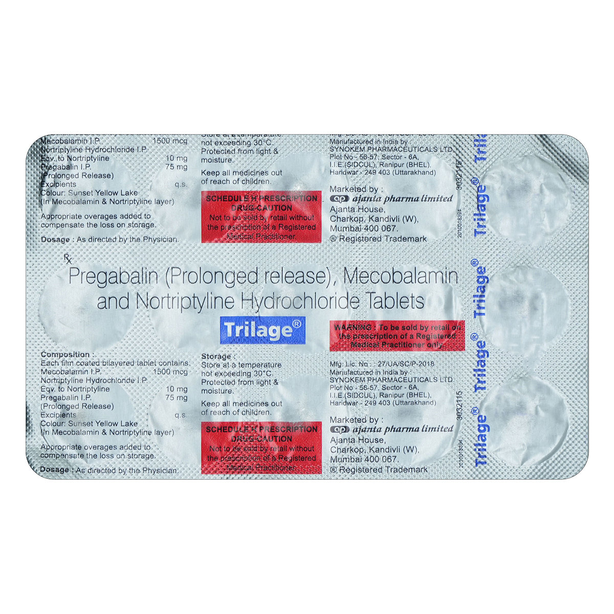 Trilage Tablet 15's, Pack of 15 TabletS Trilage Tablet 15's, Pack of 15 TabletS