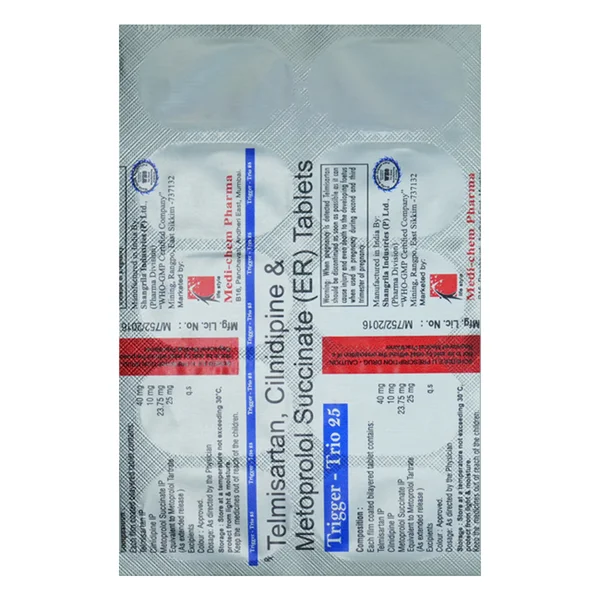 Trigger-Trio 25 Tablet 10's, Pack of 10