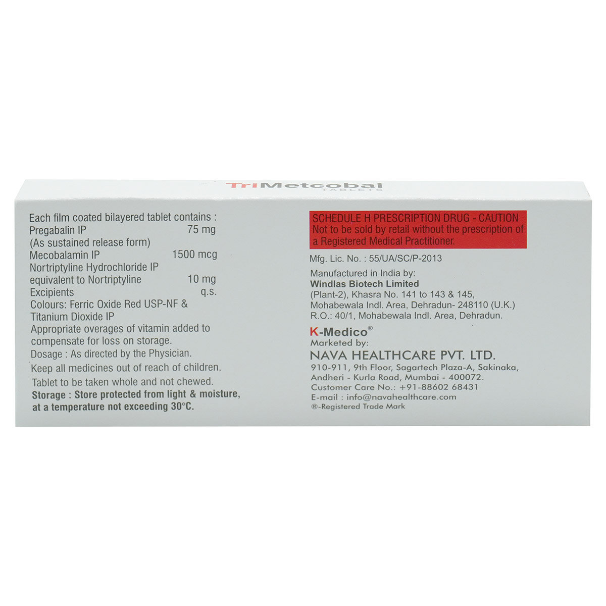 Trimetcobal Tablet 10's, Pack of 10 TABLETS Trimetcobal Tablet 10's, Pack of 10 TABLETS