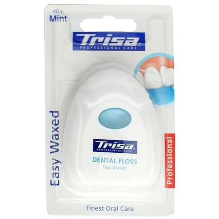 Trisa Easy Waxed Mint Dental Floss, 40M