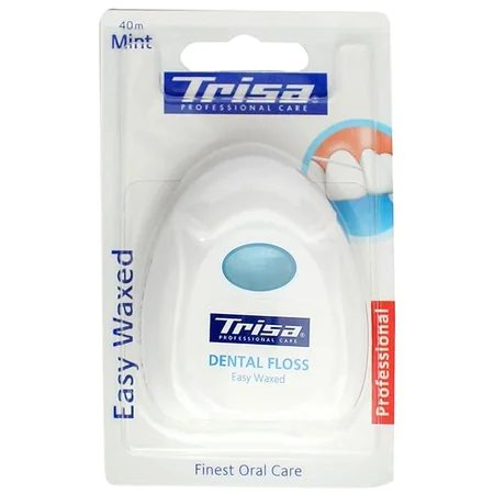 Trisa Easy Waxed Mint Dental Floss, 40M