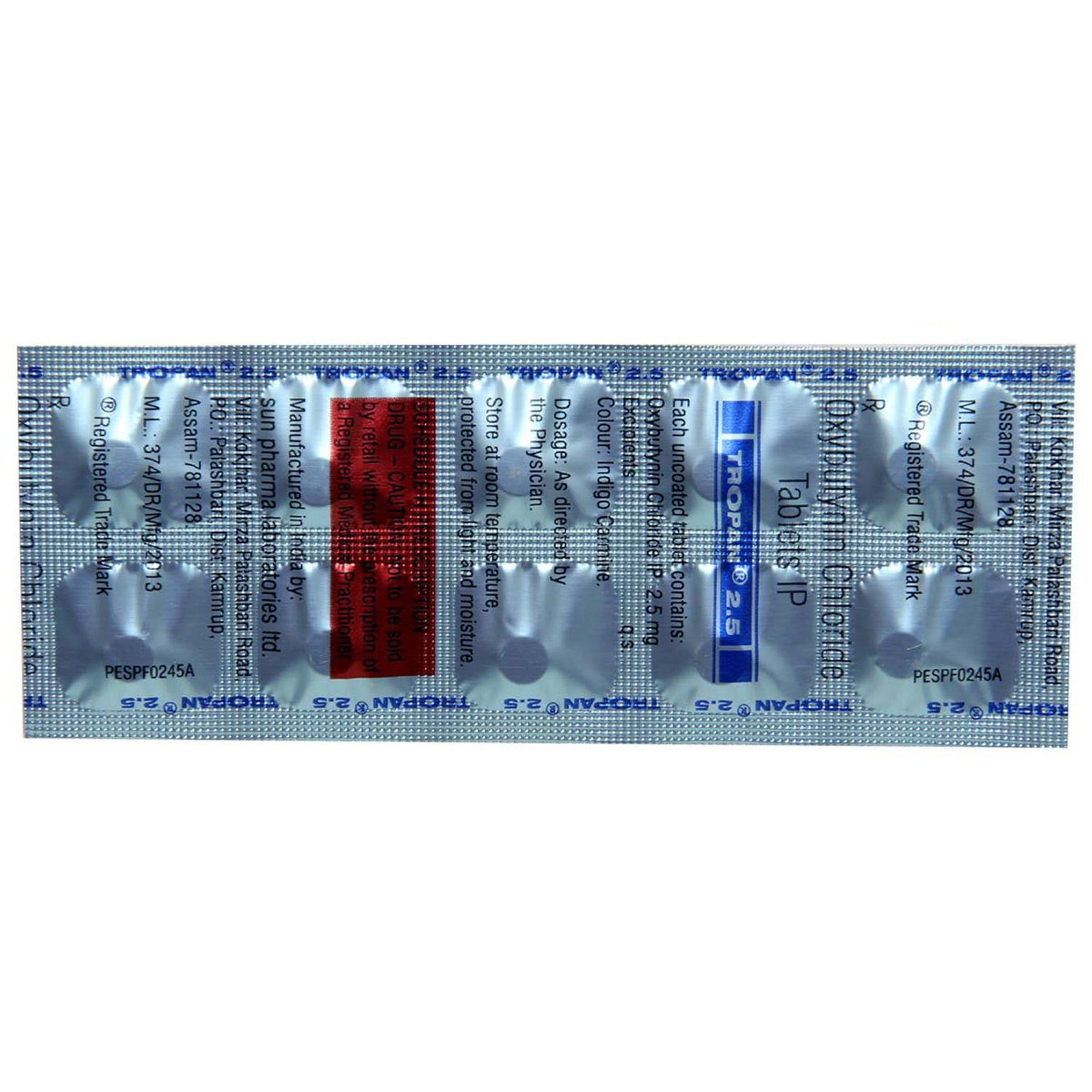 Tropan 2.5 Tablet 10's, Pack of 10 TABLETS Tropan 2.5 Tablet 10's, Pack of 10 TABLETS