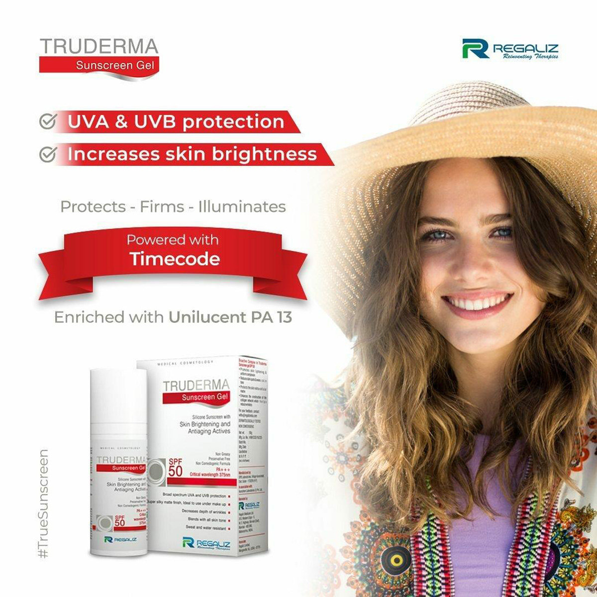 Truderma Spf 50 Sunscreen Gel 50 gm, Pack of 1 Truderma Spf 50 Sunscreen Gel 50 gm, Pack of 1