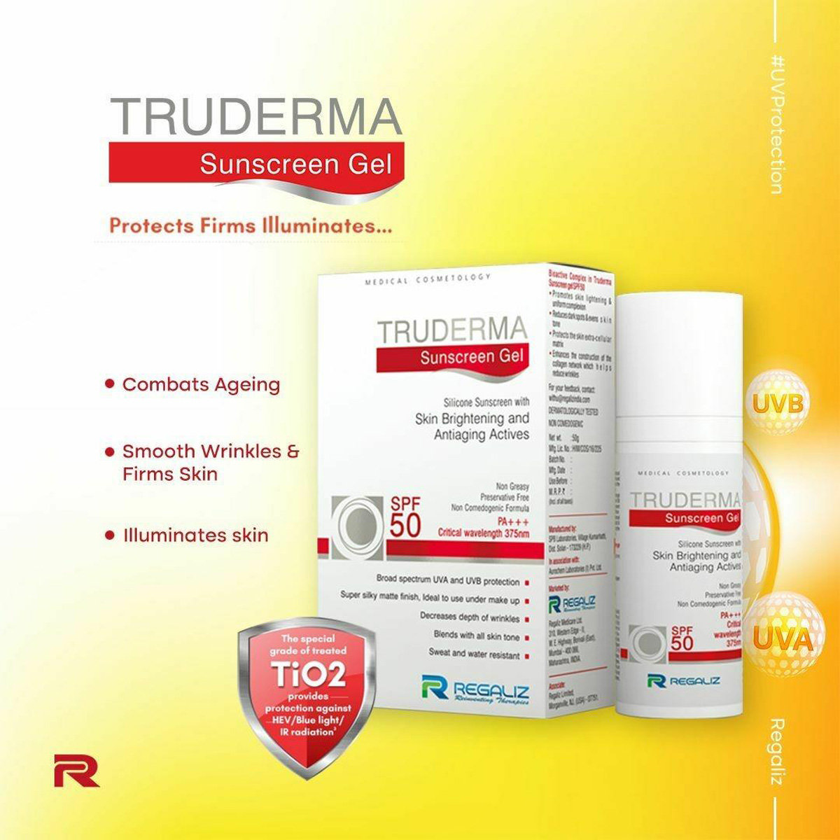 Truderma Spf 50 Sunscreen Gel 50 gm, Pack of 1 Truderma Spf 50 Sunscreen Gel 50 gm, Pack of 1