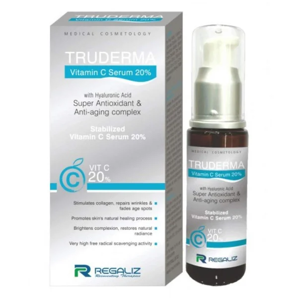 Regaliz Truderma Stabilized Vitamin C 20% Serum 20 ml, Pack of 1