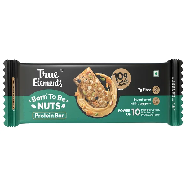 True Elements Born To Be Nuts Protein Bar, 50 gm
