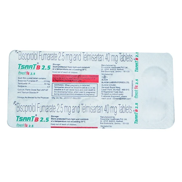 Tsart B 2.5 Tablet 10's, Pack of 10 TabletS