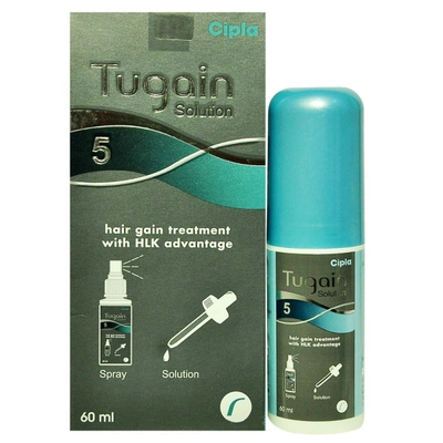 Tugain 5% Topical Solution 60 ml, Pack of 1 SOLUTION