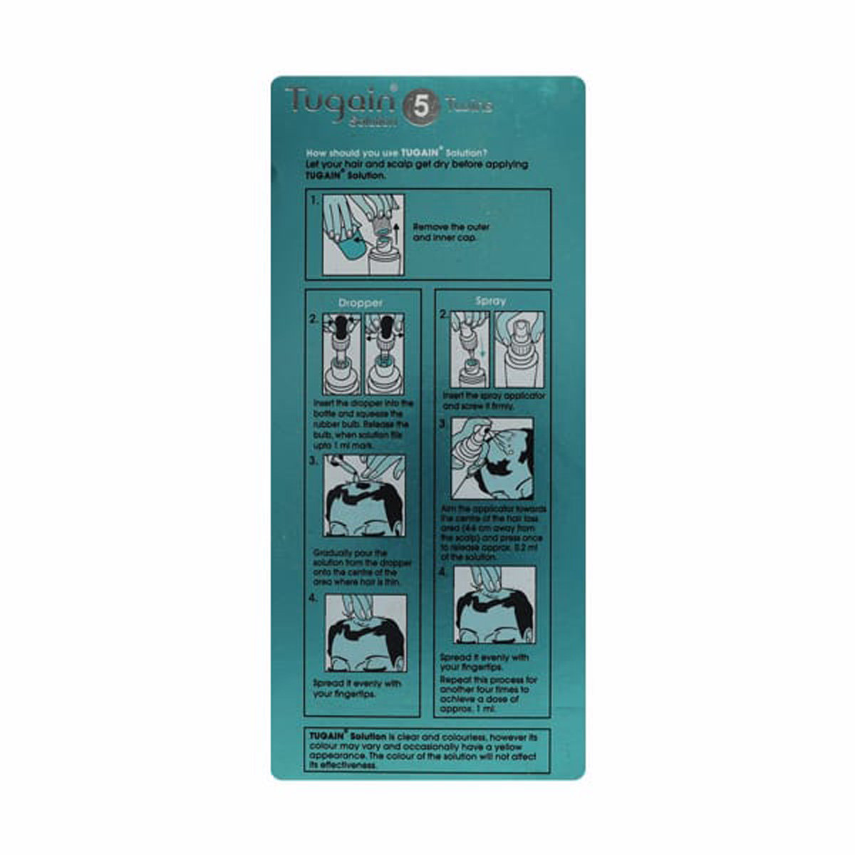 Tugain Twins 5 Topical Solution 2 x 60 ml, Pack of 1 Solution Tugain Twins 5 Topical Solution 2 x 60 ml, Pack of 1 Solution