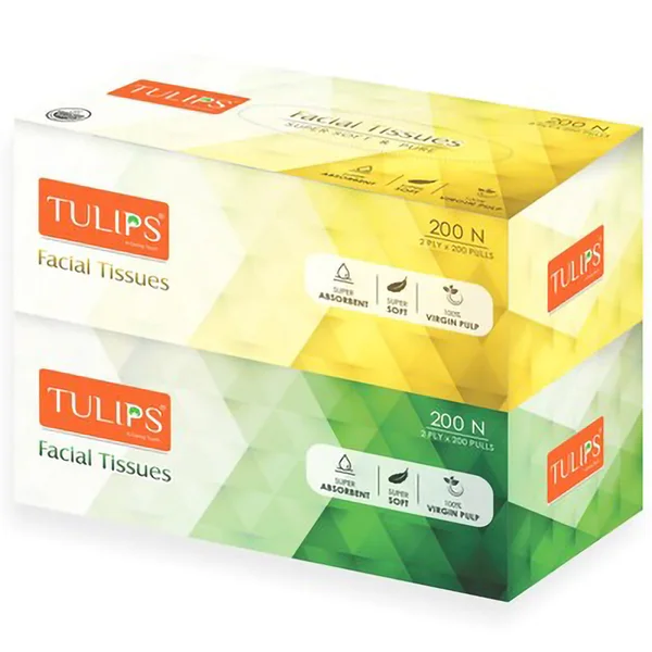 Tulips Facial Soft & Pure Tissues, 200 Count