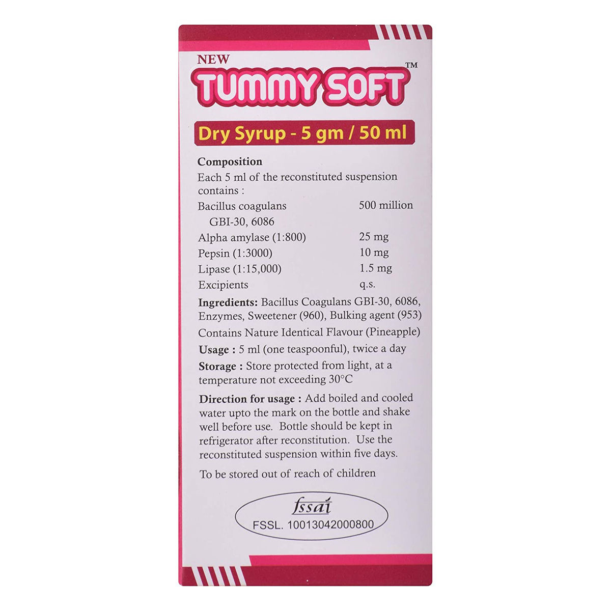 New Tummy Soft Dry Syrup 50 ml Price, Uses, Side Effects, Composition ...