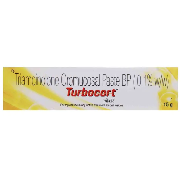 Turbocort Oromucosal Paste 15 gm, Pack of 1 Paste