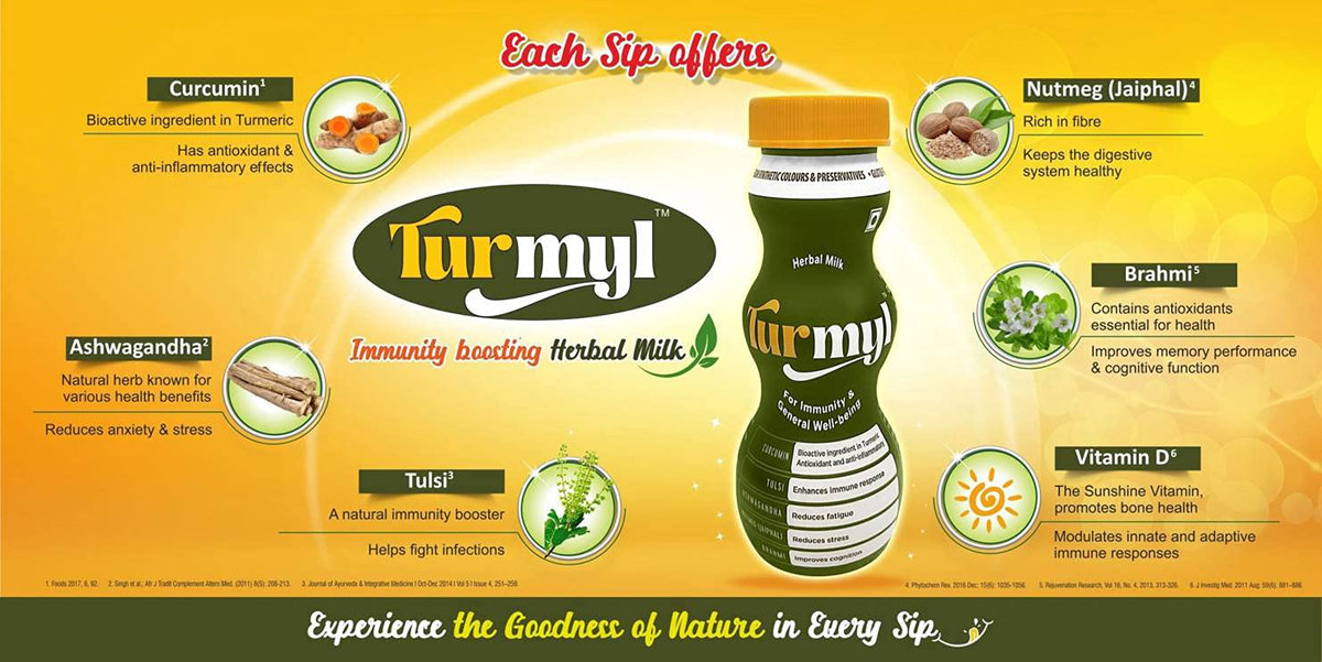Turmyl Herbal Milk, 120 ml, Pack of 1 Turmyl Herbal Milk, 120 ml, Pack of 1