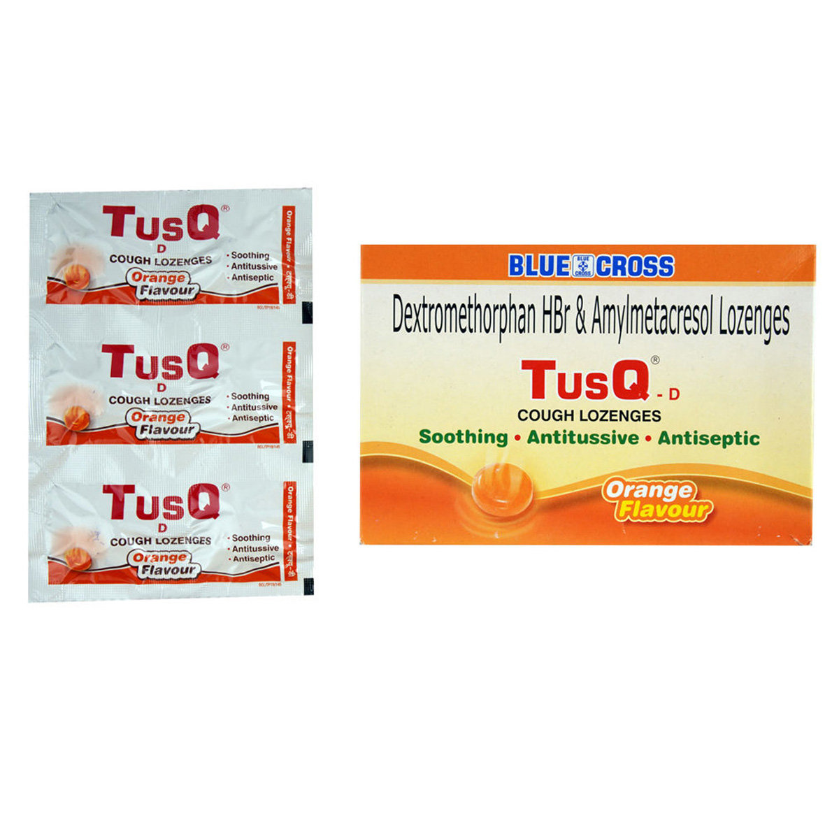 Buy Tusq-D Orange Flavour Lozenges 6's Online